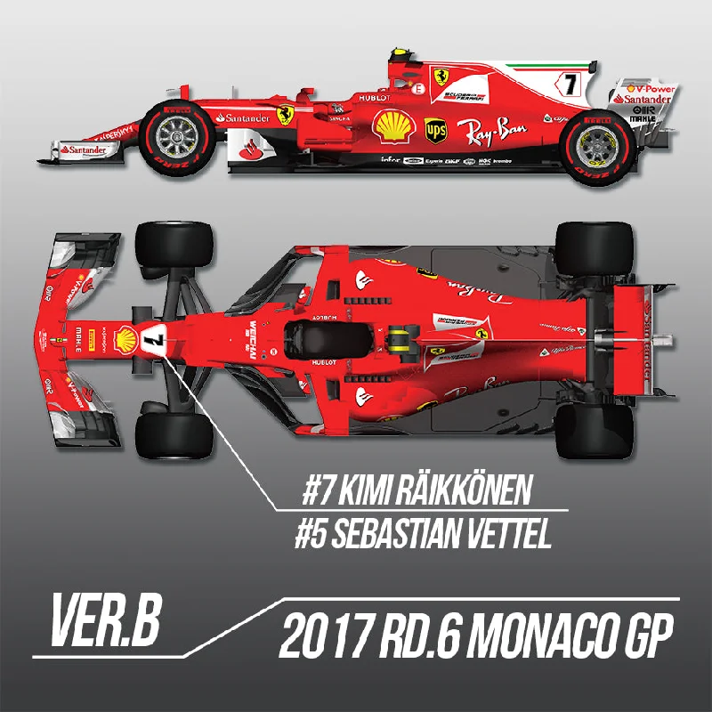 1/12 Model Factory Hiro MFH Ferrari SF70H Proportion Model Kit Monaco GP Ver.B K608