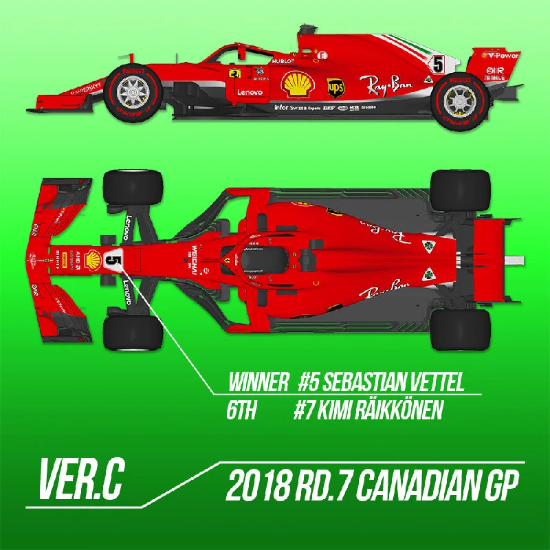 1/12 Model Factory Hiro MFH Ferrari SF71H Proportion Model Kit Canadian GP Ver.C K672