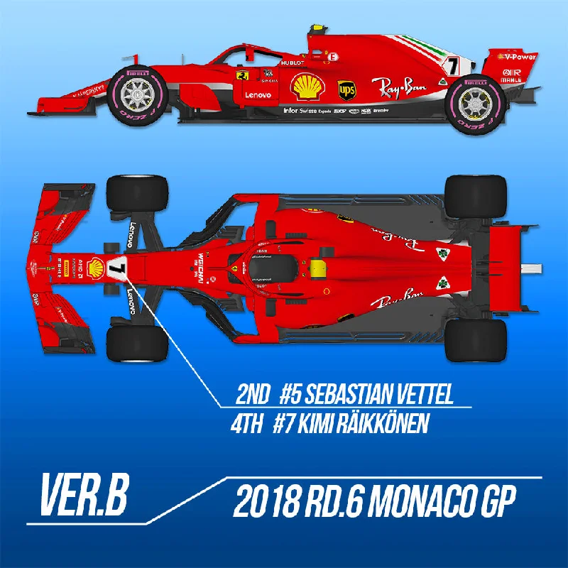 1/12 Model Factory Hiro MFH Ferrari SF71H Proportion Model Kit Monaco GP Ver.B K671