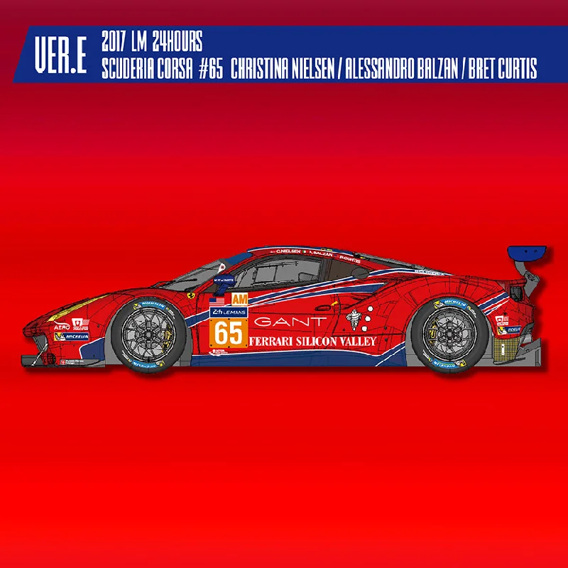 1/24 Model Factory Hiro MFH Ferrari 488 GTE LM 24Hrs No.65 Proportion Model Kit K647