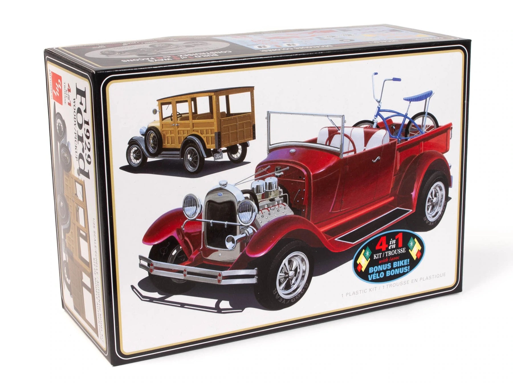 '29 Ford Woody Pickup 4-in-1 (1/25 Scale) Plastic Vehicle Model Kit