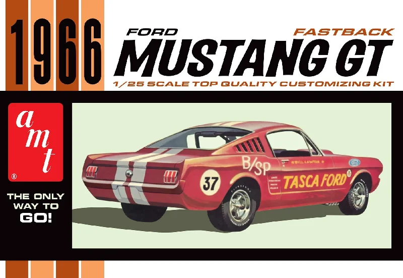 '66 Ford Mustang GT Fastback 2+2 (1/25 Scale) Plastic Vehicle Model Kit