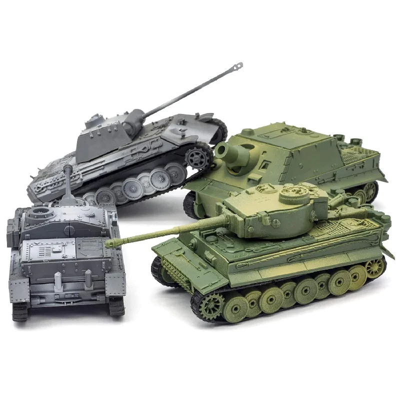 4 Sets Upgrade 3D Puzzles Plastic Model Toy Tank Kit For Adults, Military Tige