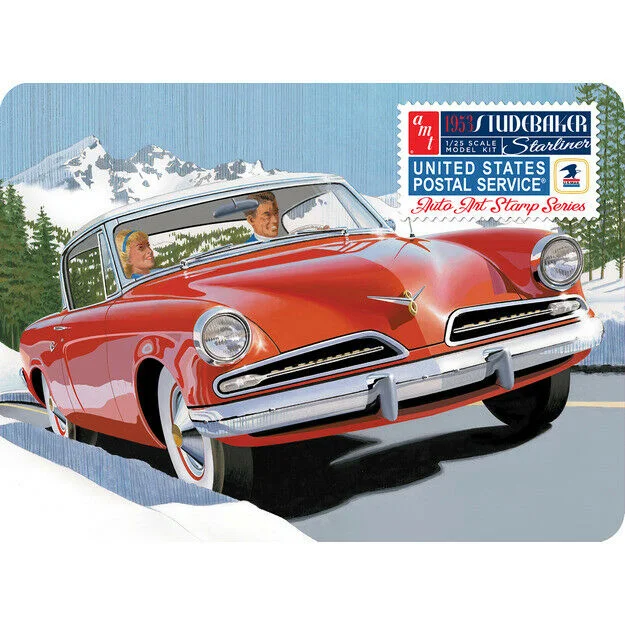 '53 Studebaker Starliner USPS Collectible Tin (1/25 Scale) Plastic Vehicle Model Kit