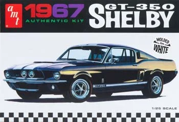 '67 Shelby GT350 (White) (1/25 Scale) Plastic Vehicle Model Kit