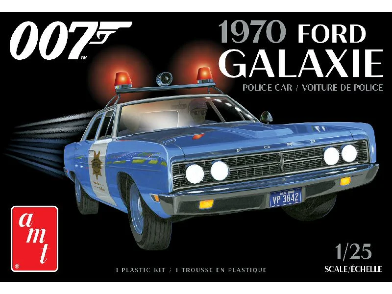 '70 007 Ford Galaxie (1/25 Scale) Plastic Vehicle Model Kit