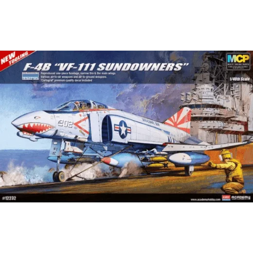 12232 1/48 F4B VF111 Sundowners Phantom II MCP Plastic Model Kit