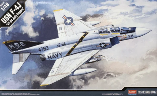 12305 1/48 F4J VF84 Jolly Rogers Phantom II Plastic Model Kit