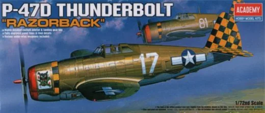 12492 1/72 P47D RazorBack Thunderbolt Plastic Model Kit