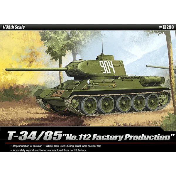 13290 1/35 T34/85 112 Factory Production Plastic Model Kit