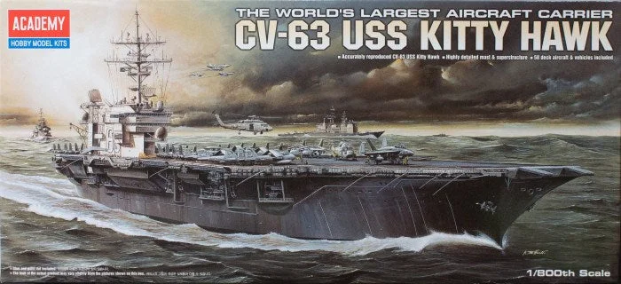 14210 1/800 U.S.S. CVN63 Kitty Hawk Plastic Model Kit