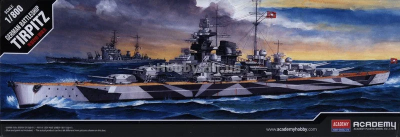 14219 1/800 Battleship Tirpitz Static Plastic Model Kit