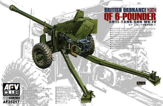 AF35217 British Mk.4 6pdr Antitank Gun Plastic Model Kit