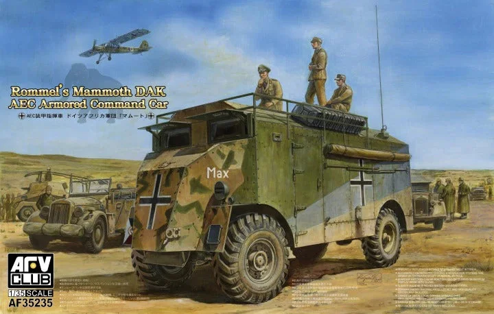 AF35235 1/35 AEC Armoured Command Vehicle GermanNorth Africa Plastic Model Kit