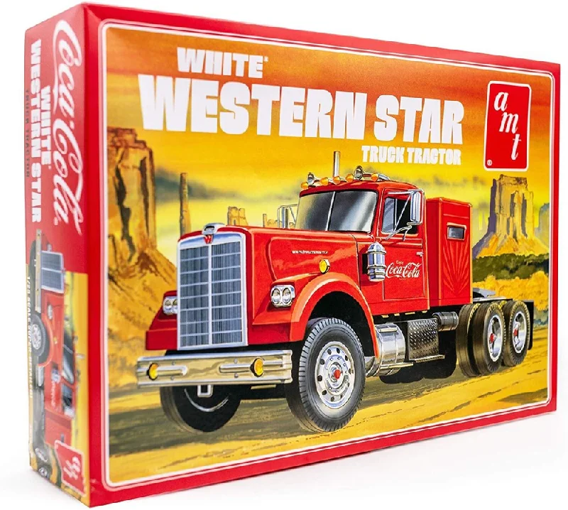 1160 1/25 White Western Star Semi Tractor Coca Cola Plastic Model Kit