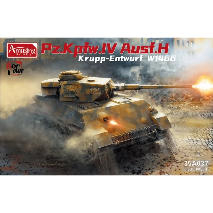 35A037 1/35 Panzer IV Ausf.H KruppEntwurf W1466 Plastic Model Kit