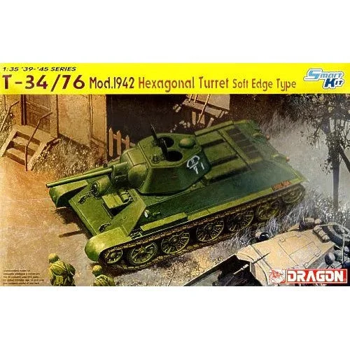 6424 1/35 T34/76 Mod.1942 Hexagonal Turret Plastic Model Kit