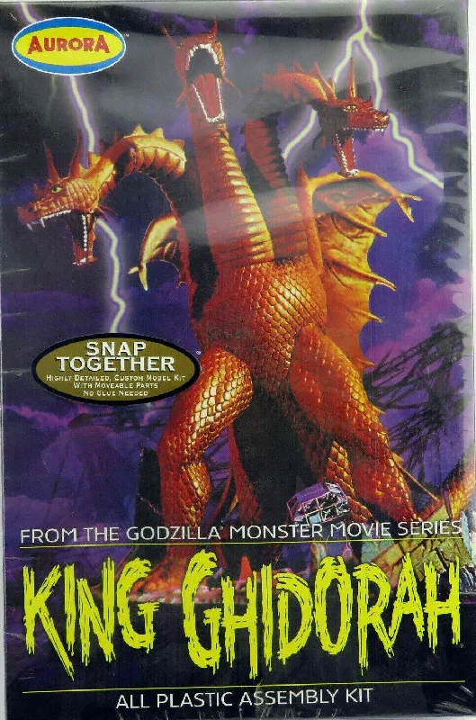 GODZILLA: KING GHIDORAH - MODEL KIT-AURORA-6802-OPEN BOX