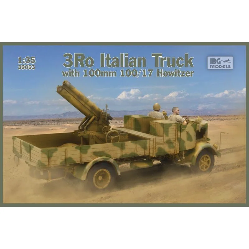 35053 1/35 3Ro Italian Truck with 100/17 100mm Howitzer Plastic Model Kit