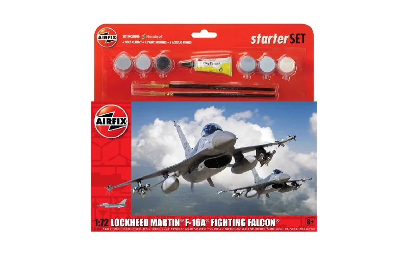 Lockheed Martin F-16A Fighting Falcon (1/72 Scale) Starter Aircraft Kit