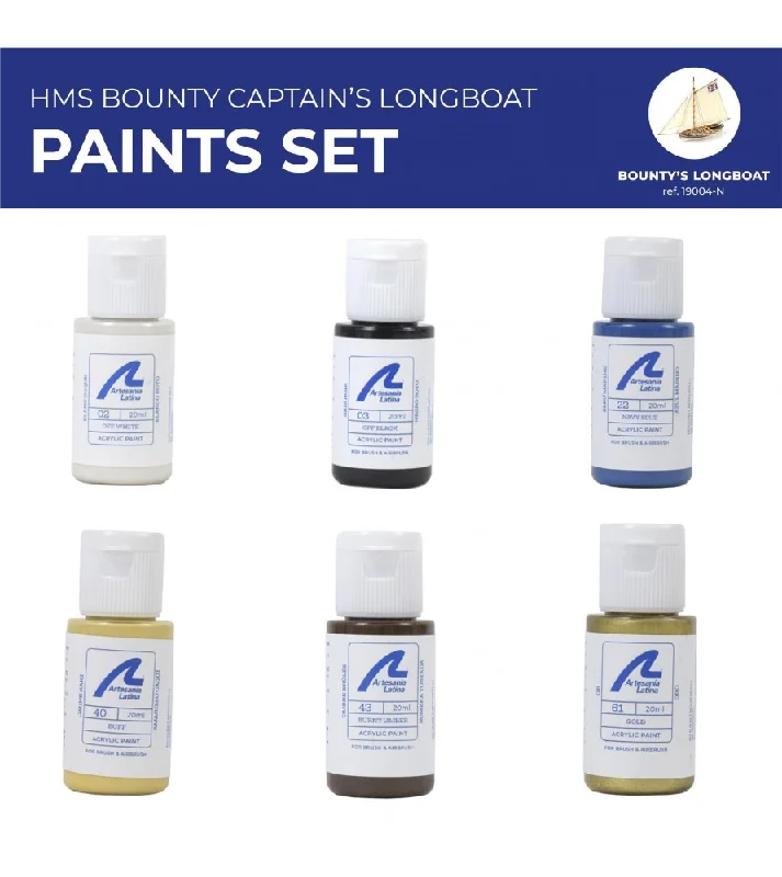 Paint Set for Ship Model: Bounty's Longboat #19004-N