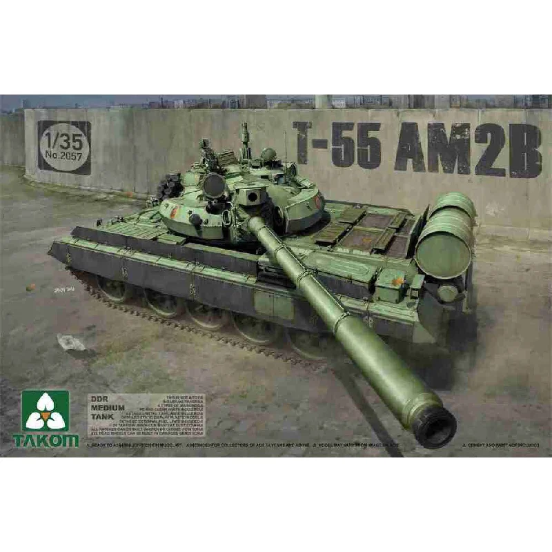 2057 1/35 DDR Medium Tank T55 AM2B Plastic Model Kit