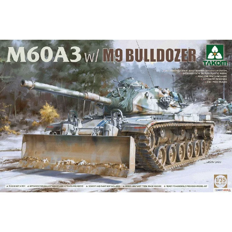 2137 1/35 M60A3 w/M9 BULLDOZER Plastic Model Kit