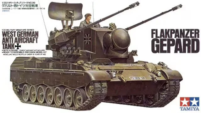 Tamiya 1/35 West German Flakpanzer Gepard Anti Aircraft Tank 35099