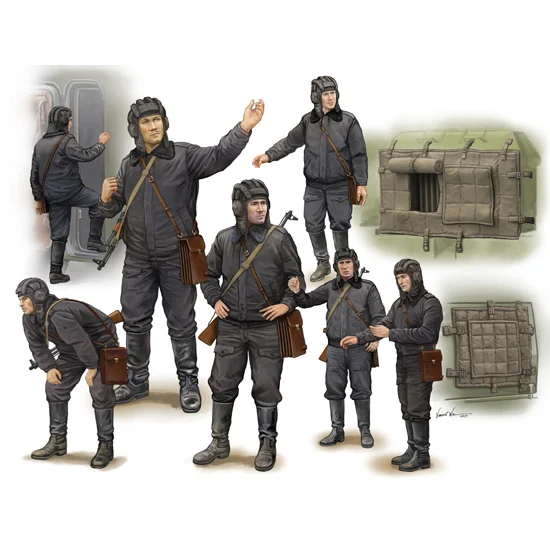 00434 1/35 Soviet Soldier   Scud B Crew Plastic Model Kit