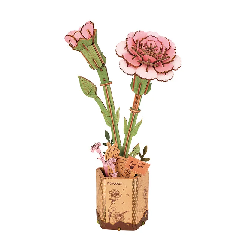 Wood Bloom Pink Carnation