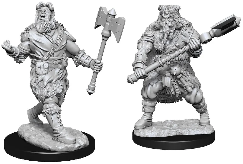 D&D Nolzurs Marvelous Unpainted Miniatures Human Barbarian Male  ( 2 figures )