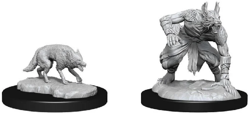 D&D Nolzurs Marvelous Unpainted Miniatures Jackalwere & Jackal ( 2 figures )