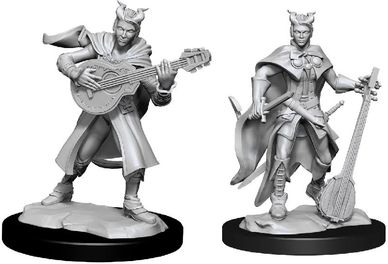 D&D Nolzurs Marvelous Unpainted Miniatures Tiefling Bard Female ( 2 figures )