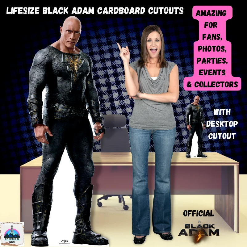 Black Adam Dwayne Johnson Alternative Pose Cardboard Cutout