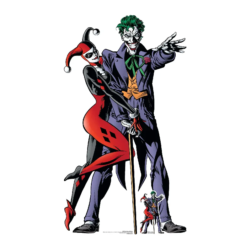 Harley Quinn and The Joker Classic Comic Couple Double Cutout Cardboard Cutout