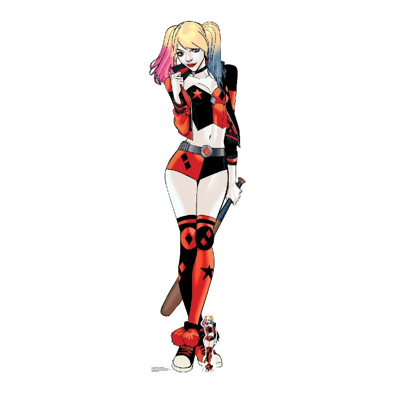 Harley Quinn Comic Baseball Bat Graphic Artwork Cardboard Cutout