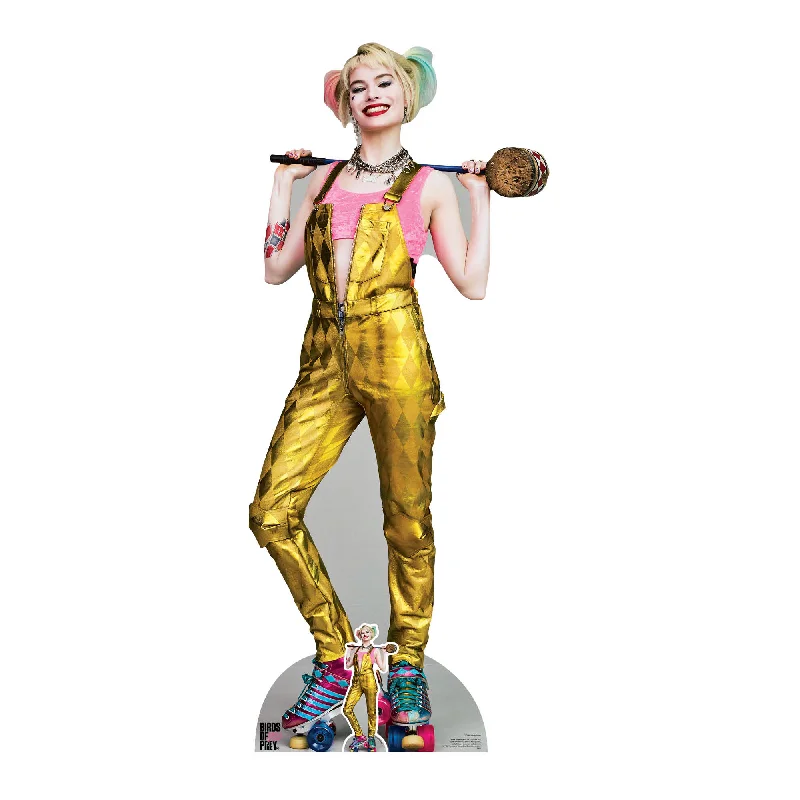 Harley Quinn Gold Jumpsuit Margot Robbie Birds of Prey  Cardboard Cutout