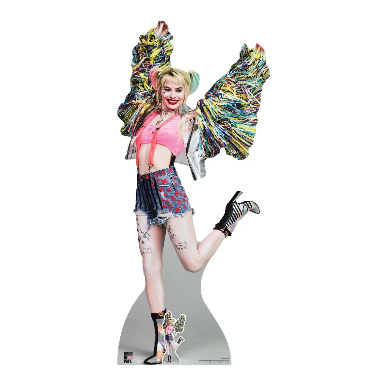 Harley Quinn Gotham's Worse Psychotic Happy Butterfly  Margot Robbie Birds of Prey Cardboard Cutout