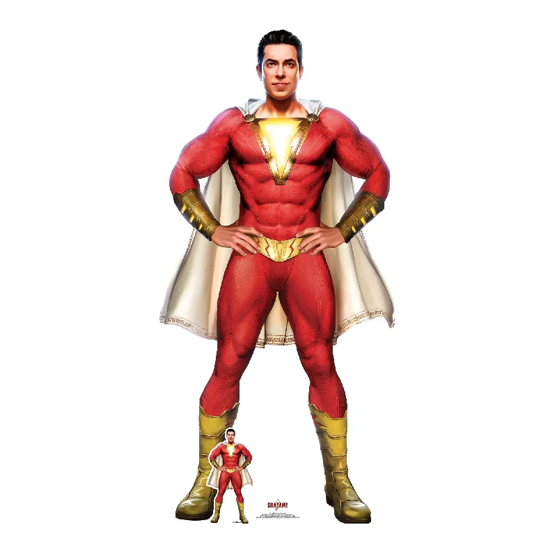 Shazam Cardboard Cutout Life Size with Mini Cutout